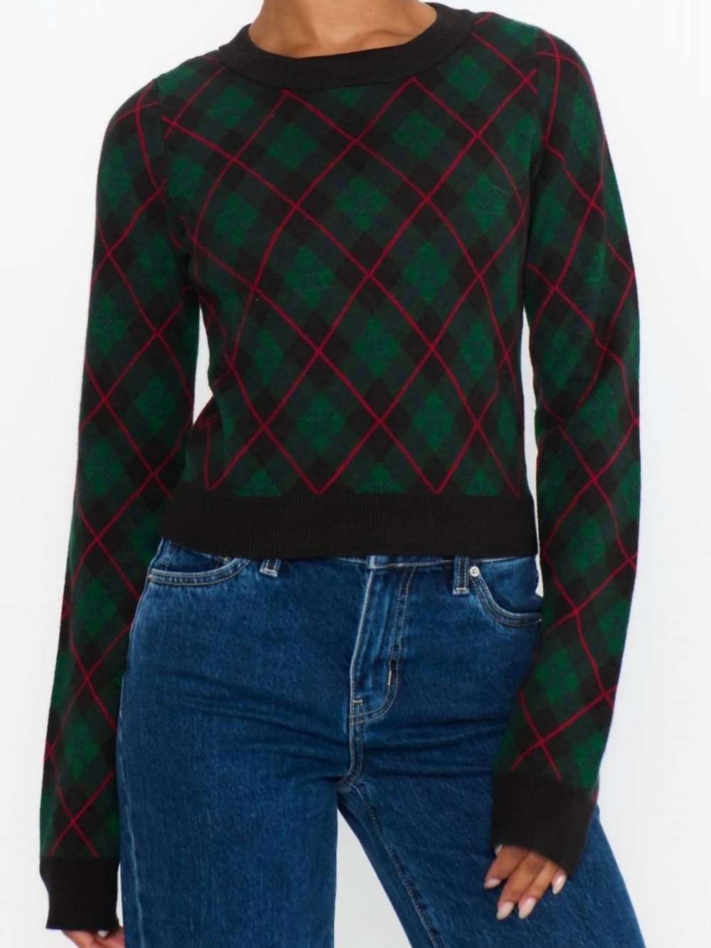 Show Me Your MuMu Mistletoe Plaid Sweater
